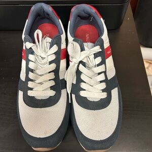 Nautica Outfall Shoes Red White Blue Mens Size 12